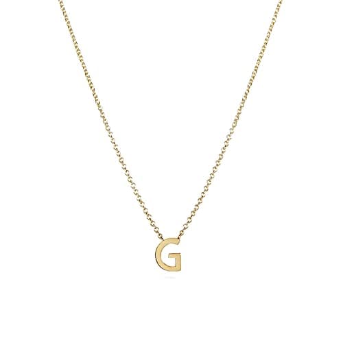 Hayopi Gold Plated Personalized Initial Choker Necklace for Women