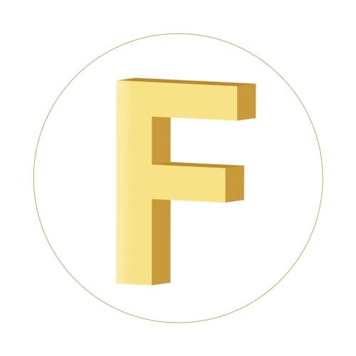 Doubgood 18K Gold Plated Beaded Bracelet with Alphabet Pendant