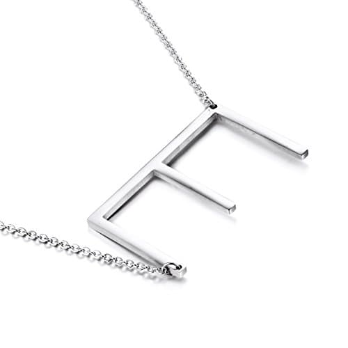 Big Letter Stainless Steel Initial Pendant Jewelry for Women Best Friends Gifts