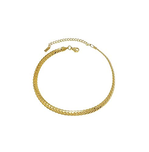 Fashion 21 Stainless Steel Cuban Rope Chain Anklet for Women Adjustable Waterproof Beach Fashion