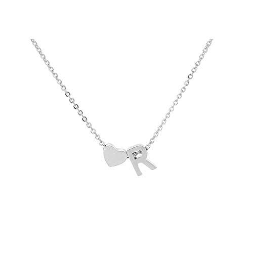 Tiny Gold Heart Initial Necklace - Personalized Mom's Gift for Women