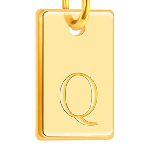 Poxtex Gold Plated Initial Necklace, Non-Tarnish, Women's Square Pendant Jewelry_gifts