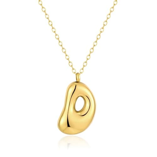 Kainier Colorful Balloon Alphabet Name Pendant 14K Gold Plated Necklaces…