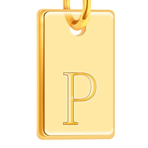 Poxtex Gold Plated Initial Necklace, Non-Tarnish, Women's Square Pendant Jewelry_gifts