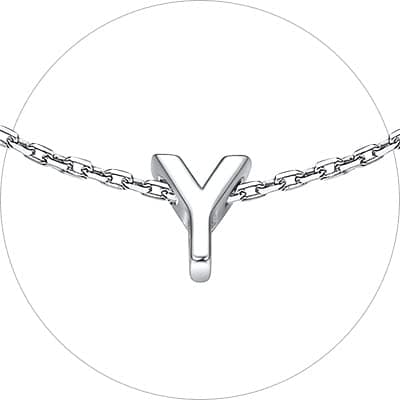 Chic Silver Initial Bracelet 925 Sterling Personalized Jewelry Gifts