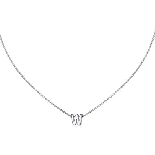 MOMOL Women's Stainless Steel Initial Necklace Personalized Name NecklaceSetBranchting