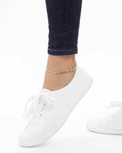 Waterproof 14K Gold & Sterling Silver Plated Anklets for Women