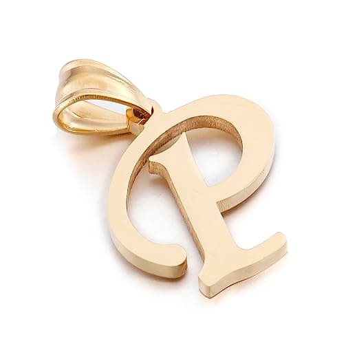 Kalapure Initial Charms Gold Pendant 14k Gold Letter Charms for Men & Women