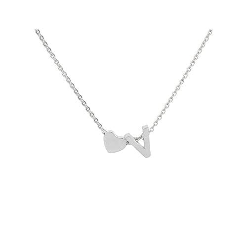 Tiny Gold Heart Initial Necklace - Personalized Mom's Gift for Women