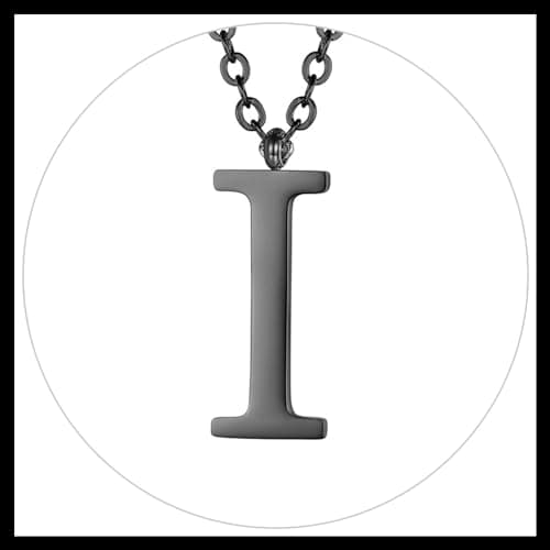 PROSTEEL Women's Trendy Gold Plated Black 316 Stainless Steel Initial Necklace, Adjustable 20-22"imentierten Mineralwass