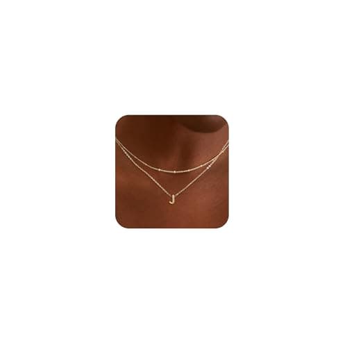 Luxurious 14k Gold Plated Initial A-Z Pendant Necklace for Women
