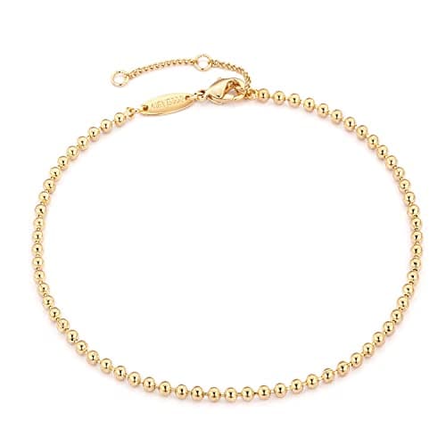 MEVECCO Gold Plated Dainty Anklet for Women Boho Beach Jewelry