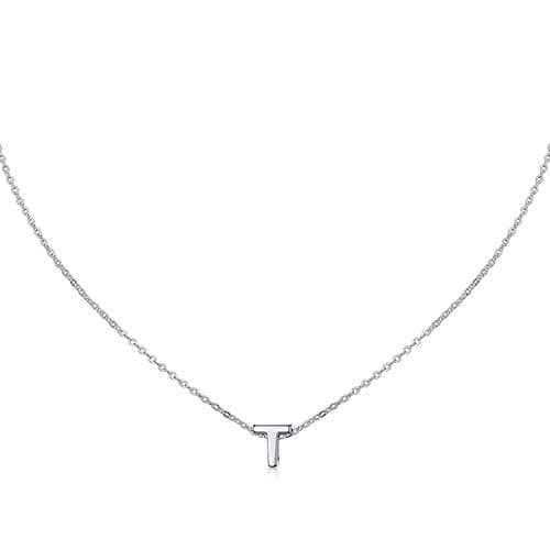 MOMOL Women's Stainless Steel Initial Necklace Personalized Name NecklaceSetBranchting