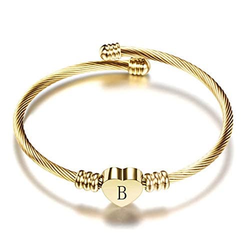 Personalized Initial Cuff Bracelets for Women