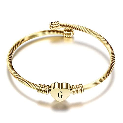 Personalized Initial Cuff Bracelets for Women