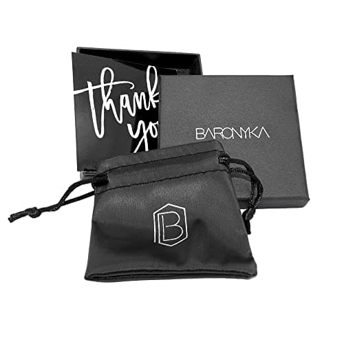 Baronyka Mens Arrowhead Pendant Necklace, Stainless Steel Chain