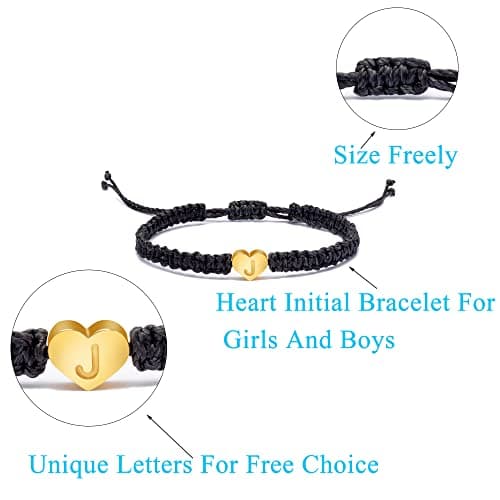 Customized Initial Bracelets for Women, Teens, Couples, Families