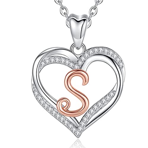 Unique Initial Necklaces for Women & Girls - Personalized Heart Letter Jewelry