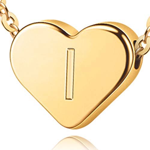 14K Gold Plated Heart Pendant Letter Necklace - Mum's Mothers Day Gift
