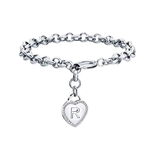 CaleesLLC Personalized Letter Charm Anklet for Women