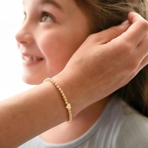 JNZSSWHJJH Heart Initial Bracelets - 14K Gold Plated for Women & Teen Girls