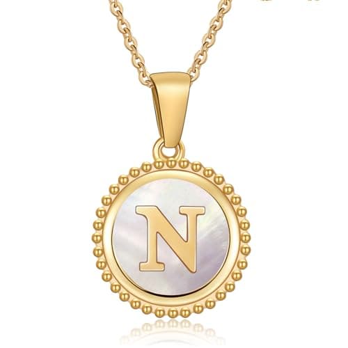 Cosie Lily Women's 14K Gold Plated Initial Alphabet Necklace