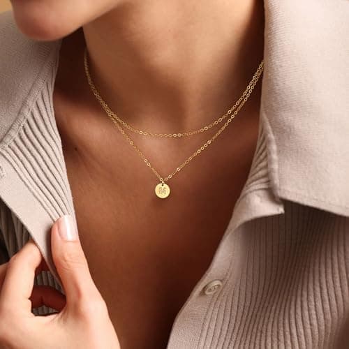 Ursteel Personalized Initial Necklaces for Women
