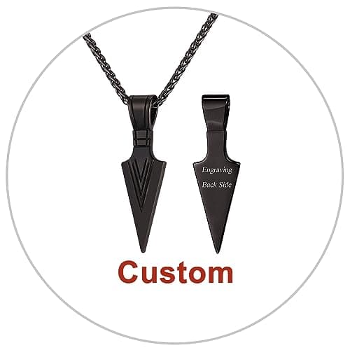 Men's U7 Stainless Steel 18K Gold Plated Arrowhead/Wolf Teeth Pendant Necklace