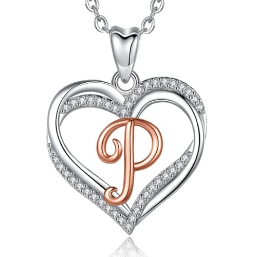 Unique Initial Necklaces for Women & Girls - Personalized Heart Letter Jewelry