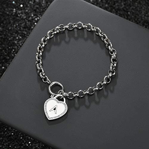 CaleesLLC Personalized Letter Charm Anklet for Women