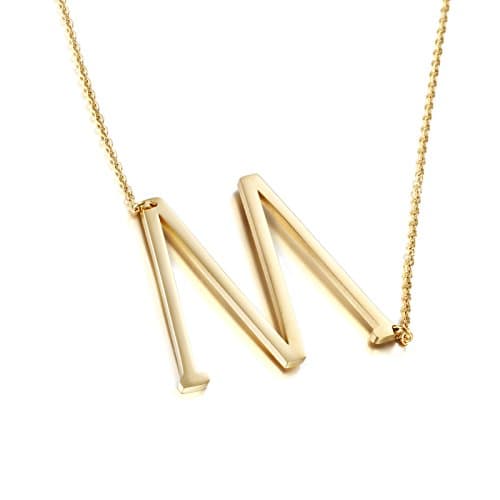 Big Letter Stainless Steel Initial Pendant Jewelry for Women Best Friends Gifts
