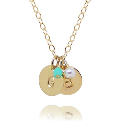 EFYTAL Dainty Gold or Silver Personalized Initial Necklace for Mom