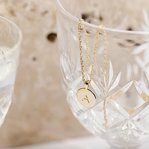 PavoI 14K Gold Plated Initial Letter Necklace for Women