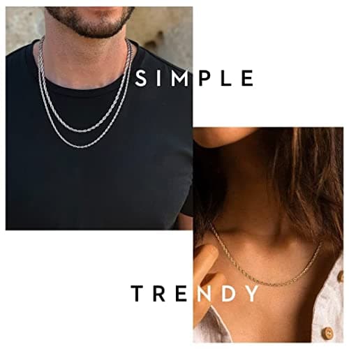 Ursteel Layered Chain Necklaces for Men