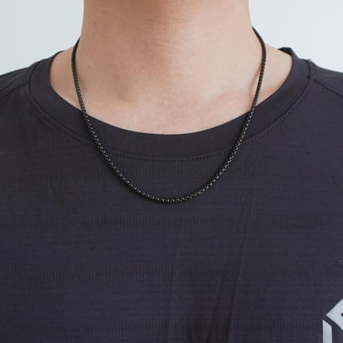 Lamciaga 5mm Silver Gold Stainless Steel Chain Necklace, 18"/20"/24" for Men Boys Women