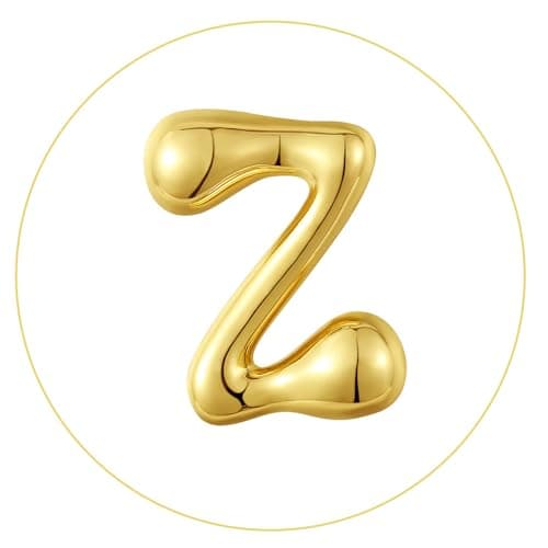 KissYan 14K Gold Plated Beaded Initial Bracelets A-Z Dainty Jewelry