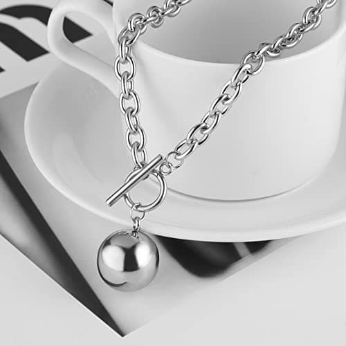 HZMAN Women's Stainless Steel Heart Pendant Multilayer Necklace