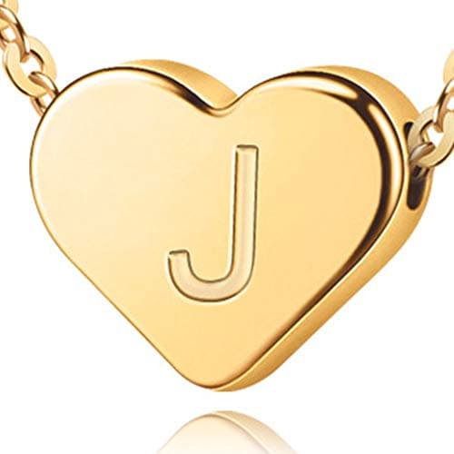 14K Gold Plated Heart Pendant Letter Necklace - Mum's Mothers Day Gift
