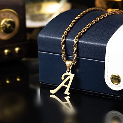 Kalapure Initial Charms Gold Pendant 14k Gold Letter Charms for Men & Women