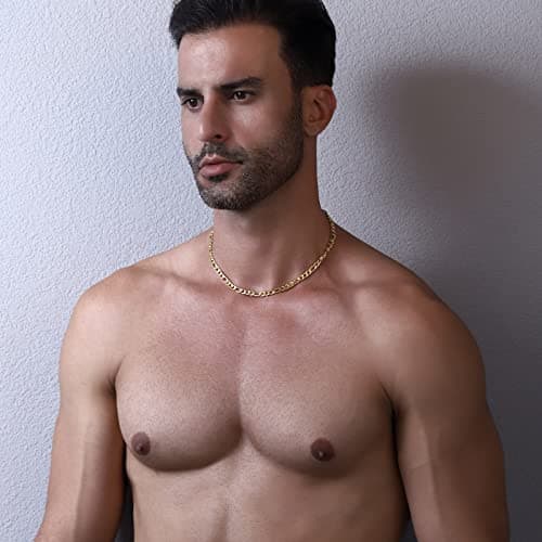 P. BLAKE Men & Boys Layered Cross Choke Necklace with Figaro Chain Jewelry