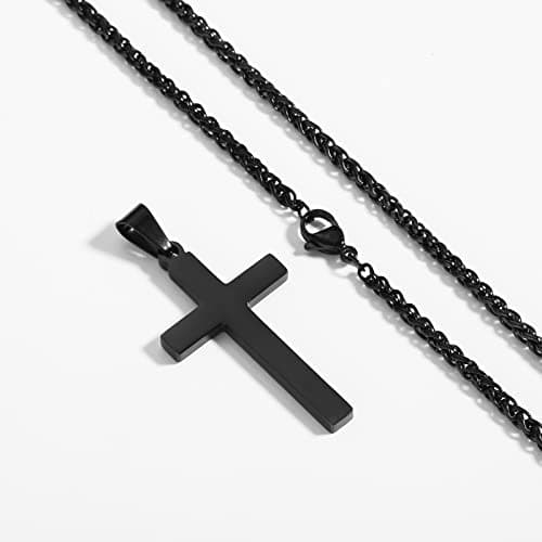 Stainless Steel Cross Pendant Necklace 16-24 Inches Religious Gift
