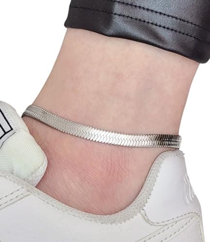 Fashion 21 Stainless Steel Cuban Rope Chain Anklet for Women Adjustable Waterproof Beach Fashion