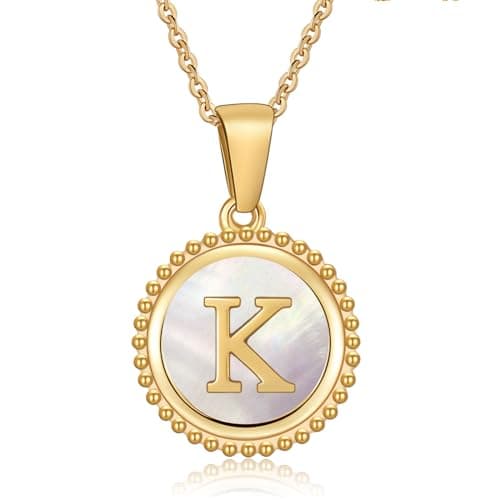 Cosie Lily Women's 14K Gold Plated Initial Alphabet Necklace