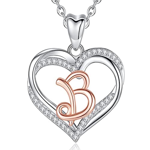 Unique Initial Necklaces for Women & Girls - Personalized Heart Letter Jewelry