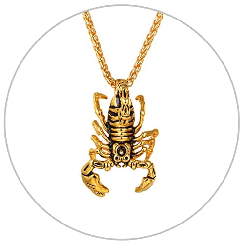 Stainless Steel 18K Gold Plated U7 Punk Dagger Pendant Necklace 22-24 Inches