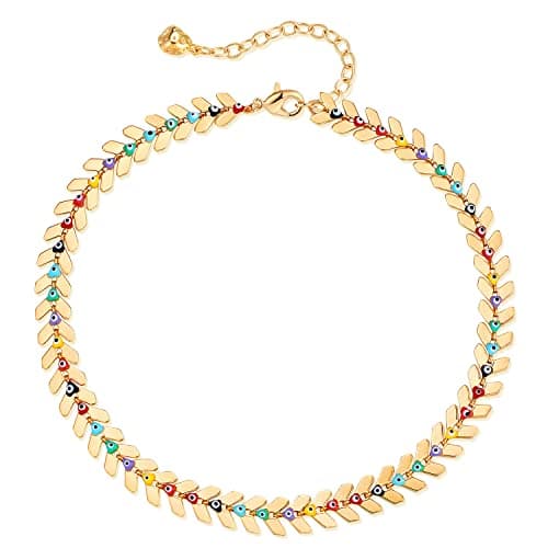 MEVECCO Gold Plated Dainty Anklet for Women Boho Beach Jewelry