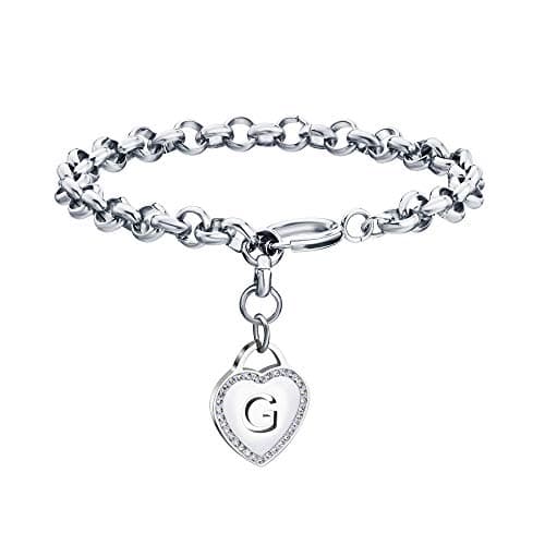 CaleesLLC Personalized Letter Charm Anklet for Women