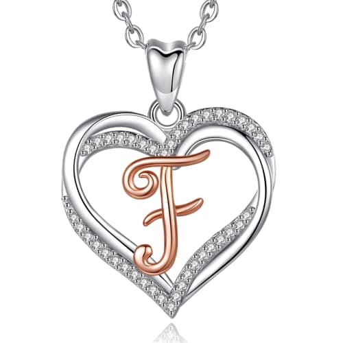 Unique Initial Necklaces for Women & Girls - Personalized Heart Letter Jewelry