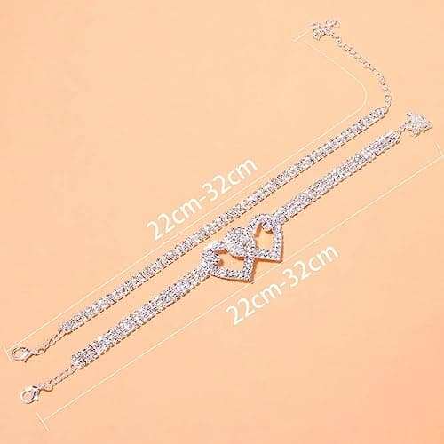 Sora Tuki Women's Waterproof Silver & Gold Anklets & Bracelets Stainless Steel Chain Jewelry