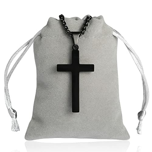 Stainless Steel Cross Pendant Necklace 16-24 Inches Religious Gift
